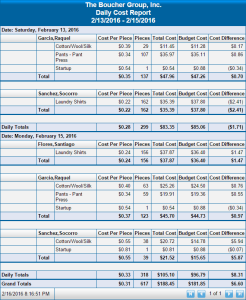 Daily Cost Report